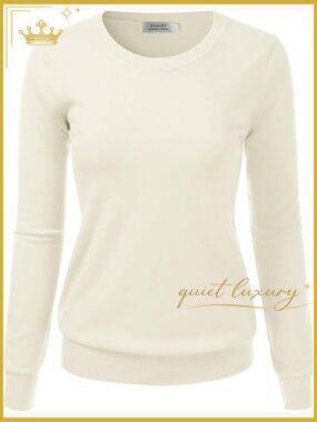 Crewneck Long Sleeve Pullover Slim Fit Soft Knit Sweater